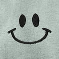 thumbnail image 2 of Dalix Smile Face Embroidered Fleece Zip Washed Hoodie Cold Fall Winter Women in Sage XL X-Large, 2 of 5