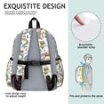 thumbnail image 5 of Excavator and Road White Pattern Cute School Backpack with Padded Back and Adjustable Shoulder Straps 13.4"x11"x4.7", 5 of 5