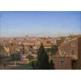 thumbnail image 2 of Hans Jørgen Hammer 18x14 Gold Ornate Wood Frame and Double Matted Museum Art Print Titled - A View of Rome Seen from the Artist's Dwelling (1858), 2 of 4