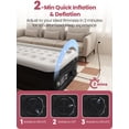 thumbnail image 4 of Twin XL Air Mattress with Built-in Pump and 500-lb Capacity - 18" Raised Inflatable Guest Bed with 80" Extra Length for Tall Sleepers & 2-Minute Fast Inflation - Black, 4 of 14