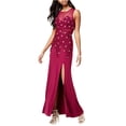 thumbnail image 1 of Say Yes to the Prom Womens Illusion Gown Dress, Púrpura, 3, 1 of 1