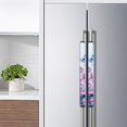 thumbnail image 3 of NETILGEN Butterfly Floral Pink Fridge Door Handle Covers Set of 2, Keep Away Fingertips Dust Food Stains for Microwave Oven, Suitable for Home Kitchen Appliance Decoration Gift for Women, 3 of 6