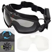 Airsoft Anti Fog Glasses Goggles with Fan Safety Military Eyewear Hunting Cycling Waterproof Anti UV