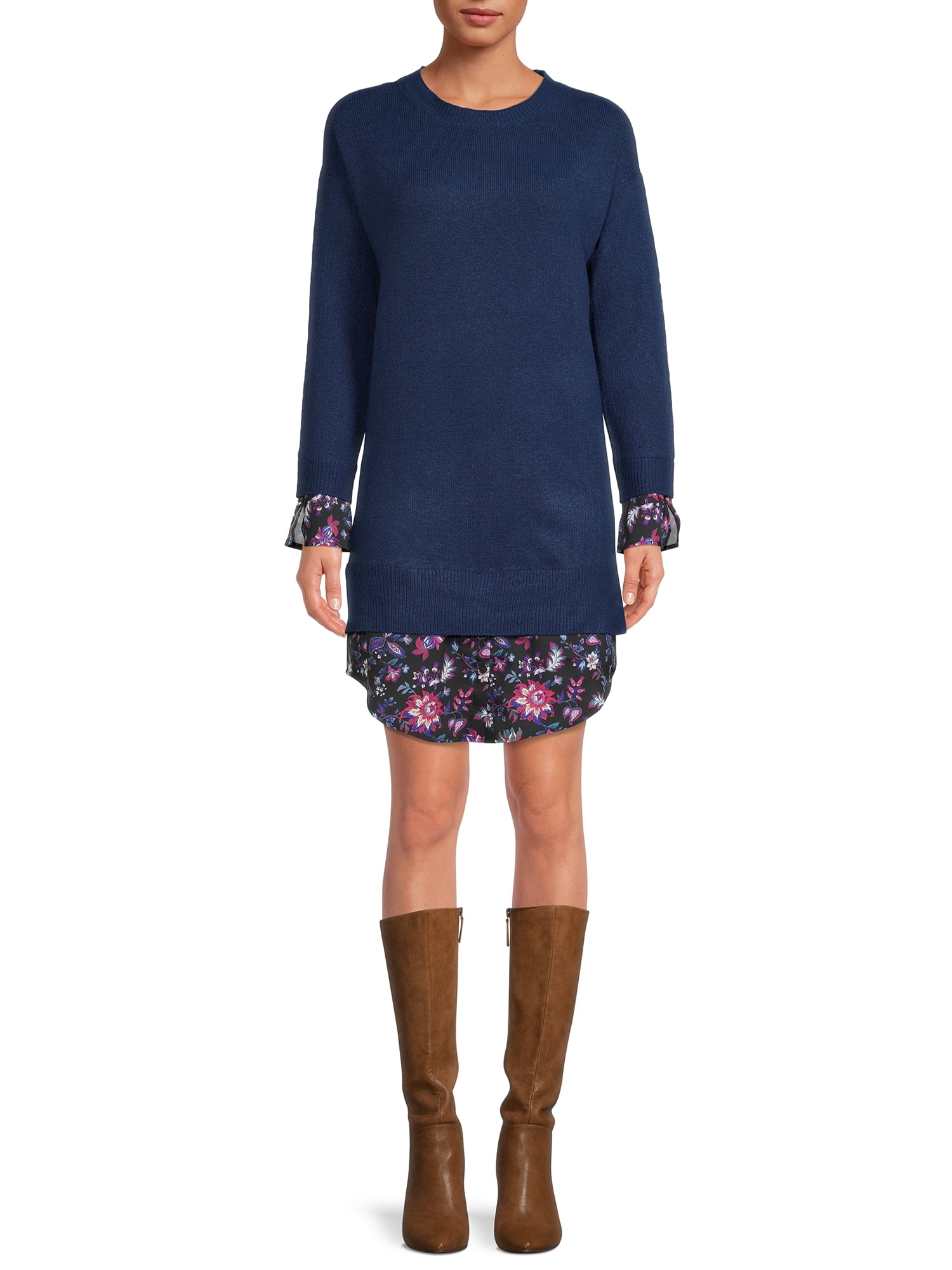 Shirttail Sweater Dress - Walmart 