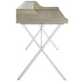 thumbnail image 5 of Modway Bin Modern Melamine & Metal Office Desk in Oak Finish, 5 of 5
