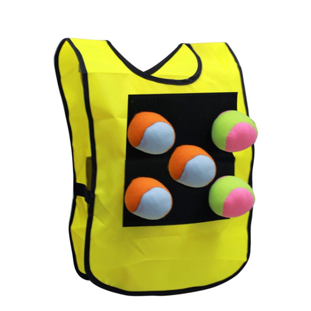Details about   Kids Sticky Vest With Ball Throwing Toys Outdoor Sport Game Props Accessories 