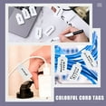 thumbnail image 3 of 100pcs Cable Labels, White Cable Tags Adhesive Cord Labels Tags For Electronics L Aser Printer And Handwriting Cable Management, 3 of 9