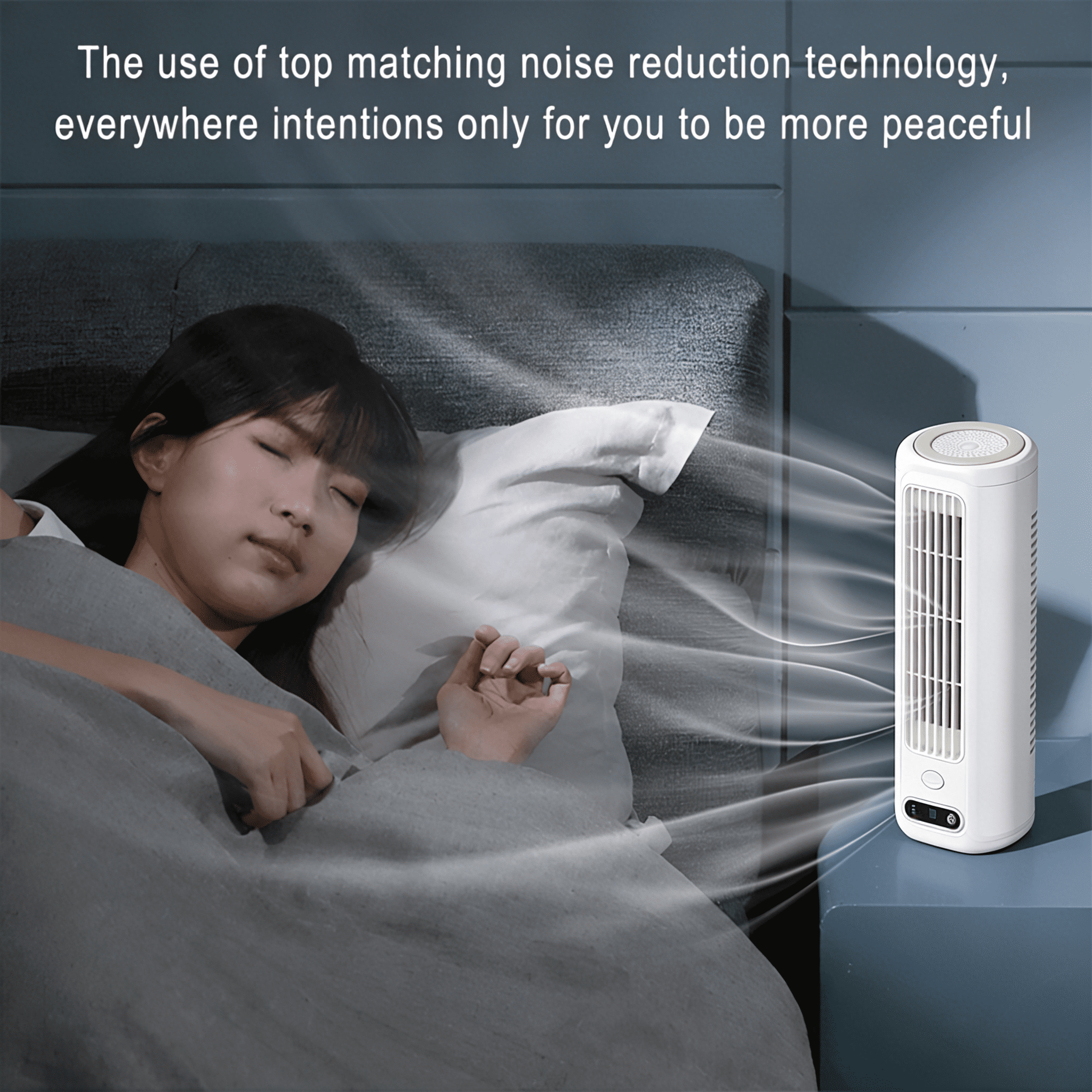HIBIBUD 2026 New Powerful Quiet Tower Fan Usb Portable High Battery 2000Mah 3 Speed Strong Wind Silent Office Desktop Wall Mounted Kitchen Home Bedroom Cooling Fan 12H Runtime Plastic White