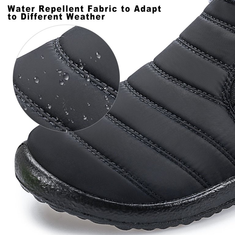 Waterproof Winter Women Shoes Snow Boots Fur-lined Slip On Warm Ankle Size  US