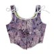 thumbnail image 1 of Camisola moldeadora de cintura con encaje y lazo sin espalda con estampado de flores para mujer, top de poliéster, 1 of 8