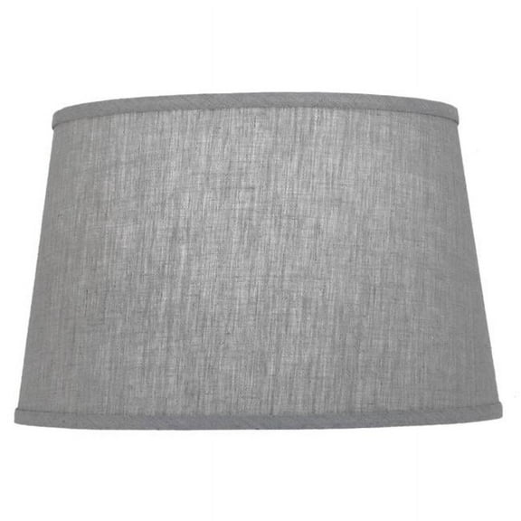 Stiffel ST44 15 x 17 x 13 in. Hardback Tapered Drum Lamp Shade, Geneva Linen Ash