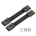 thumbnail image 1 of Uxcell 6.3 Inch Rubber Handle Strap Replacement with Metal End Caps, Black 2Pcs, 1 of 5