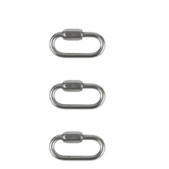 6PK Everbilt 220 LB 1/8 in. Zinc Plated Steel Quick Link Chain Hook 43374