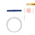thumbnail image 5 of ANGARA Natural Channel Set Square Sapphire Half Eternity Ring in 14K White Gold for Women (Size-1.8mm) | September Birthstone, Anniversary, Jewelry Gift for Women | Natural Blue Sapphire Ring, 5 of 10