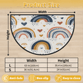thumbnail image 3 of CURLYOOT Boho Abstract Rainbow Half Round Door Mat 24'' x 36'', Indoor Outdoor Entrance Rug, Semi Circular Area Rug, Non Slip Washable Absorbent Doormat, Laundry Room Rug, 3 of 7