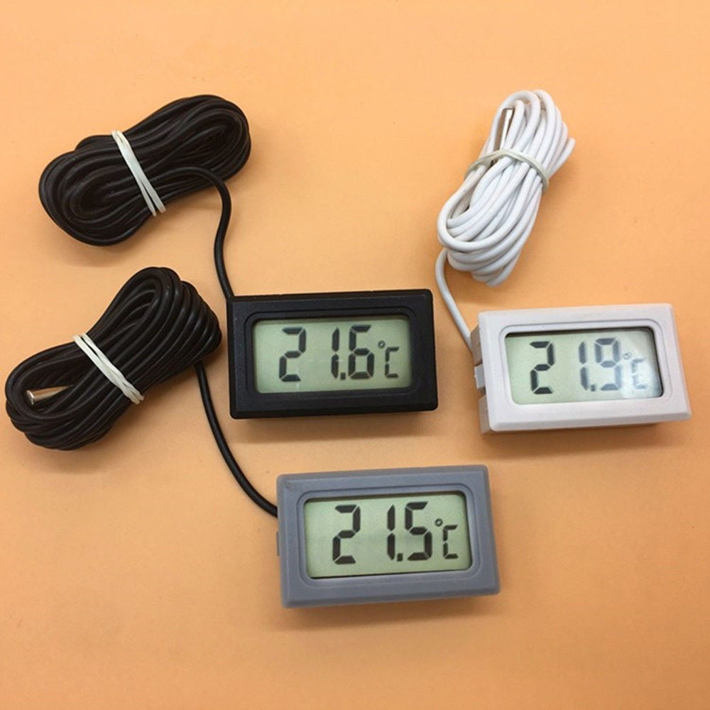 Mini Digital LCD Indoor Outdoor Freezer Temperature Meter Thermometer Sensor 
