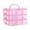 Pink, variant on Mauxuk Jewelry Organizer Stand - Hanging Display Rack for Necklace, Bracelet, Earrings - Compact 5.9x5.9x4.92in Plastic Storage Shelf - Portable Jewelry Holder for Home & Travel