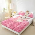 thumbnail image 4 of Manfei Girly Pink Axolotl Full Size Sheets, Sweet Ice Cream Bed Sheets, Teens Girls Kids Sheet Sets, Super Cozy Room Decor, 4pcs, 4 of 7
