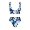 thumbnail image 5 of Daiia Flower Women's Bikini Set Two Piece Swimsuit High Waisted Bikini Adjustable Straps Bikini Perfect for Beach, Pool, and Summer Vacation-X-Large, 5 of 9