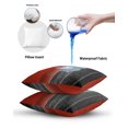 thumbnail image 6 of Waterproof Outdoor Throw Pillows with Inserts 12"x20", Red Black Ombre Soft Decorative Pillowcases for Couch Bedroom, Vintage Farmhouse Wooden Pillow Covers for Sofa Living Room, 6 of 8