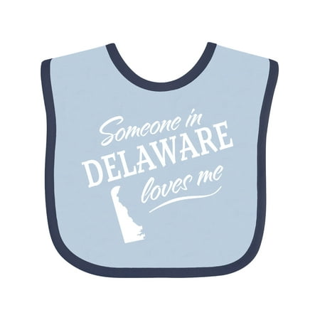 

Inktastic Someone in Delaware Loves Me Gift Baby Boy or Baby Girl Bib