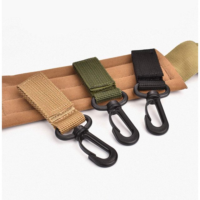 360-degree Swivel Hook Webbing Buckle, Belt Buckle and Personalized Key Chain, Outdoor Accessories, Can be Used with Regular Belt, Tactical Belt, Tactical Backpack, Pack of 3