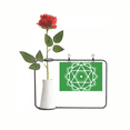 thumbnail image 1 of Flower Pattern Geometry Star Symbol Artificial Rose Flower Hanging Vases Decoration Bottle, 1 of 3