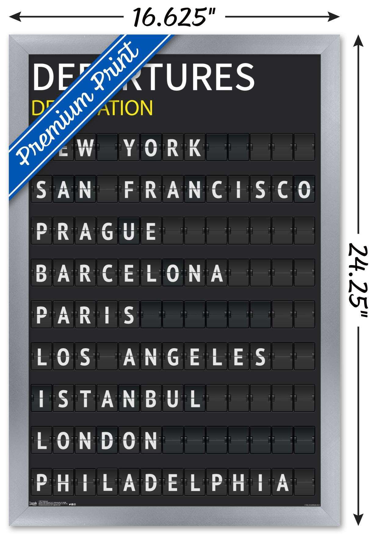 Flipboard - Destination Wall Poster, 14.725" x 22.375", Framed