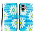 thumbnail image 2 of TECH CIRCLE for iPhone 16 Plus Case 6.7-Inch (2024 Release), Cute Cartoon Flip Wallet Phone Case with Lanyard, Built-in Card Slots & Stand Function, Portable Lightweight Slim Folio Cover, Blue Daisy, 2 of 3