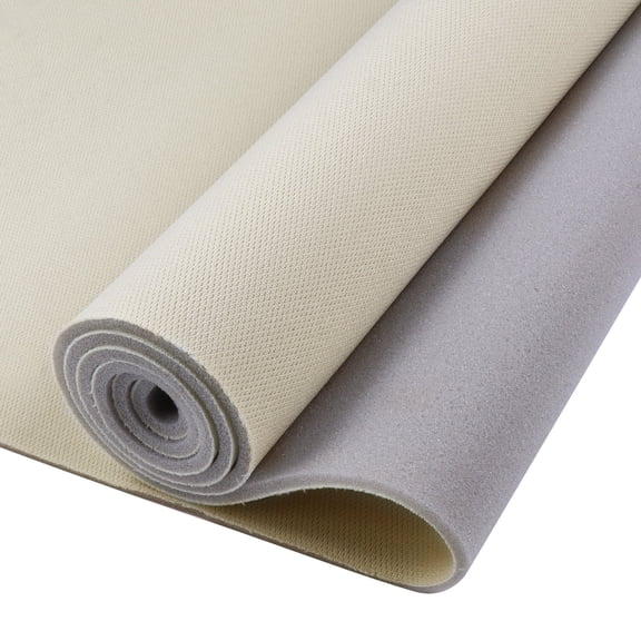 Roof Liner Knit Mesh Fabric with Foam Backing for Automotive Replacement, Cream Yellow, 36" x 60"
