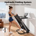 thumbnail image 5 of Auto Incline Treadmill, Foldable 18% Incline Heavyduty Treadmills for Home, 3.0HP, 8.7 MPH, 380 lbs Capacity, Wide Belt Indoor Running Machine for Home Gym, 5 of 9