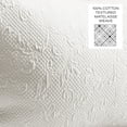 thumbnail image 3 of Royal Borough Luxuriously Textured 100% Cotton Matelasse 3 pc. Solid Color Coverlet Set with Shams (Ivory, Full/Queen), 3 of 5