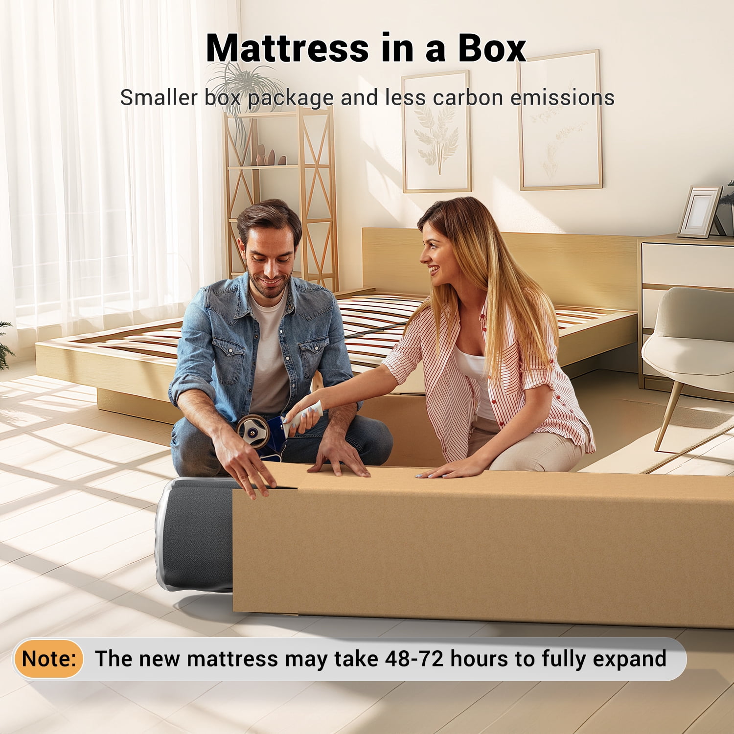 Full Size Mattress, Homasen 10 inch Tight Top Memory Foam with Pressure Relief and Motion Isolation, Medium Full Size Mattresses in a Box
