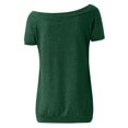 thumbnail image 4 of RMGVDSD Women's Tee Shirts Womens Off The Shoulder Tops Summer Casual Short Sleeve T Shirts Blouse Trendy Clothes Tops, 4 of 6