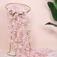 thumbnail image 4 of Morttic 6ft Artificial Cherry Blossom Flower Vines Hanging Silk Flowers Garland for Wedding Party Home Decor Light Pink, 4 of 5