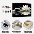 thumbnail image 6 of Zen Canvas Wall Art White Lotus and Black Zen Stones Bloom in Water Picture Prints for Yoga Spa Meditation Spiritual Room Bathroom Decor (Zen-1, 12"x18"), 6 of 6
