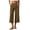 Brown#womens vintage wide leg jeans, variant on yardsong Corduroy Capris for Women Pull On Wide Leg Linen Capri Pants Summer Buttons High Waist Work Office Crop Pant with Pockets Black,M