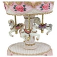 thumbnail image 6 of Carnival Merry Go Round Princess Pink Royal Horse Ponies Musical Carousel Statue, 6 of 6