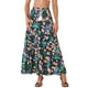 thumbnail image 1 of Falda Boho Chic INSPIRE para mujeres, faldas maxi elásticas con borlas, estilo campesino floral, XS azul oscuro, 1 of 6