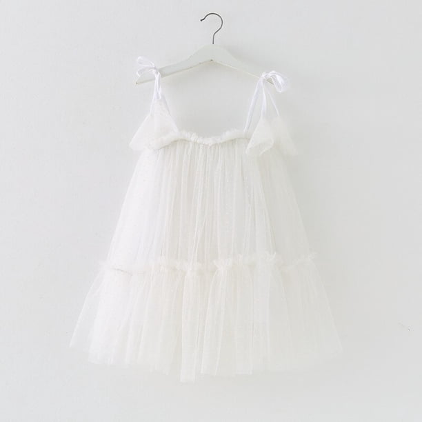 Vestido informal de verano para niñas, ropa de tul con lentejuelas y ala grande, trajes bonitos, regalo de fiesta de boda de princesa para niños, disfraz 100(2T) Gao Jinjia LED
