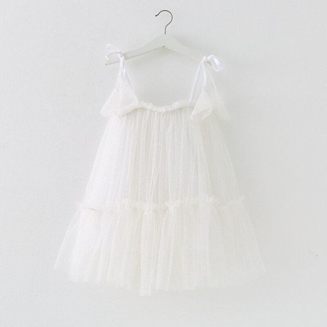 Vestido informal de verano para niñas, ropa de tul con lentejuelas y ala grande, trajes bonitos para niños, princesa, boda, fiesta, regalo, disfraz 130 (5-6T) Gao Jinjia LED