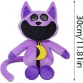 Catnap Plush 12" Soft Cuddly Cat Nap Monster, Smiling Critters Stuffed Animal Doll, Lavender