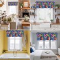 thumbnail image 6 of Rod Pocket Window Valances Colorful Word Pencil Stars Navy Blue Short Kitchen Curtains Back to School Season Window Treatment Drapes for Bedroom Bathroom Living Room 42x12In,1 Panel, 6 of 9