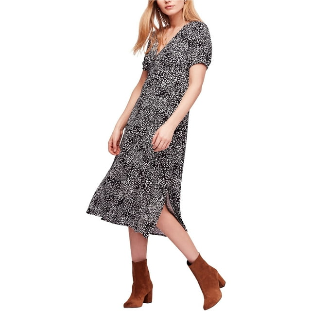 Vestido Midi Free People Buscando Amor Mujer Negro 2