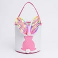 thumbnail image 2 of Easter Gift Basket Qwtwty Happy Easter Bunny Long Ears Bags Easter Basket with LED Light Buckets Easter Tote Bags Children Gift Storage Handbag, 2 of 9