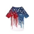 thumbnail image 5 of Dog Clothes for Small Dogs Patriotic Pet Shirt Lightweight 4Th of July Outfit Red White Blue Stars Stripes Dog Tshirt for Medium Large Dogs Single Pack, 5 of 5