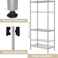thumbnail image 6 of 5-Shelving Unit, Adjustable Wire Shelving, Metal Wire Shelf with Shelf Liners and Hooks for Kitchen, Closet, Bathroom, Laundry,Sliver,21" W x 11" D x 59" H, 6 of 8