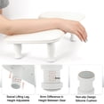 thumbnail image 2 of Unique Bargains Nail Arm Rest with Height Adjustment U Shaped Manicure Hand Rest Detachable Arm Rest for Nail Tech for Salons or Home Use Beige, 2 of 7