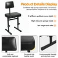 thumbnail image 6 of Mohsoe Winston Adjustable Piano Bench with Padded Backrest - Ergonomic Keyboard Stool for Piano, Organ, Synthesizer | Heavy-Duty Metal Frame, Anti-Slip Feet, Portable for Home Studio & Gig (Black), 6 of 9