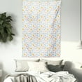 thumbnail image 3 of Pastel Tapestry, Cute Baby Bunnies Flowers and Hearts Friendly Kids Cartoon Characters, Wall Hanging for Bedroom Living Room Dorm Decor, 40W X 60L Inches, Marigold Pale Blue Coral, by Ambesonne, 3 of 5